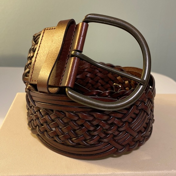 3/$30 mix and match dark brown woven leather belt - Picture 3 of 8